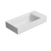 GSI Nubes obdélníkové umyvadlo 50 x 25 cm bez otvoru pro baterii bez přepadu keramické bílá mat 9637009