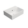 GSI Kube X umyvadlo 45 x 35 cm broušená spodní hrana bez otvoru pro baterii s přepadem keramické bílá mat 94859009