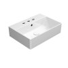 GSI Kube X obdélníkové umyvadlo 50 x 37 cm broušená spodní hrana 3 otvory pro baterii s přepadem keramické bílá ExtraGlaze 94479311