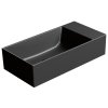 GSI Kube X obdélníkové umyvadlo 50 x 25 cm bez otvoru pro baterii pravé/levé bez přepadu keramické černá mat 9486026
