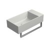 GSI Kube X obdélníkové umyvadlo 50 x 25 cm bez otvoru pro baterii pravé/levé bez přepadu keramické cenere mat šedá 9486017