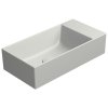GSI Kube X obdélníkové umyvadlo 50 x 25 cm bez otvoru pro baterii pravé/levé bez přepadu keramické cenere mat šedá 9486017