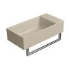 GSI Kube X obdélníkové umyvadlo 50 x 25 cm bez otvoru pro baterii pravé/levé bez přepadu keramické creta mat béžová 9486008