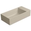 GSI Kube X obdélníkové umyvadlo 50 x 25 cm bez otvoru pro baterii pravé/levé bez přepadu keramické creta mat béžová 9486008