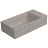GSI Kube X obdélníkové umyvadlo 50 x 25 cm bez otvoru pro baterii pravé/levé bez přepadu keramické tortora mat šedá 9486005