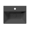 GSI Kube X umyvadlo 45 x 35 cm s otvorem pro baterii s přepadem keramické černá mat 9485126