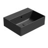 GSI Kube X umyvadlo 45 x 35 cm bez otvoru pro baterii s přepadem keramické černá mat 9485026