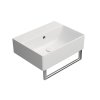 GSI Kube X umyvadlo 45 x 35 cm bez otvoru pro baterii s přepadem keramické bílá mat 9485009