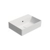 GSI Kube X obdélníkové umyvadlo 50 x 37 cm bez otvoru pro baterii s přepadem keramické bílá mat 9447009