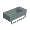 GSI Kube X obdélníkové umyvadlo 50 x 25 cm bez otvoru pro baterii pravé/levé bez přepadu keramické agave opaco zelená 9486004