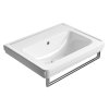 GSI Classic obdélníkové umyvadlo 60 x 46 cm bez otvoru pro baterii s přepadem keramické bílá ExtraGlaze 8731011