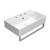 GSI Kube X obdélníkové umyvadlo 60 x 37 cm 3 otvory pro baterii s přepadem keramické bílá ExtraGlaze 9454311