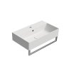 GSI Kube X obdélníkové umyvadlo 60 x 37 cm s otvorem pro baterii s přepadem keramické bílá mat 9454109