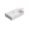 GSI Kube X obdélníkové umyvadlo 60 x 37 cm s otvorem pro baterii s přepadem keramické bílá mat 9454109