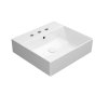 GSI Kube X obdélníkové umyvadlo 50 x 47 cm 3 otvory pro baterii s přepadem keramické bílá ExtraGlaze 9430311