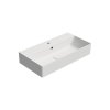 GSI Kube X obdélníkové umyvadlo 70 x 37 cm s otvorem pro baterii s přepadem keramické bílá mat 9455109