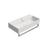 GSI Kube X obdélníkové umyvadlo 70 x 37 cm s otvorem pro baterii s přepadem keramické bílá mat 9455109