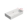 GSI Kube X obdélníkové umyvadlo 70 x 37 cm bez otvoru pro baterii s přepadem keramické bílá mat 9455009
