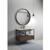 GSI Pura obdélníkové umyvadlo Slim 102 x 46 cm bez otvoru pro baterii s přepadem keramické černá mat 8886026