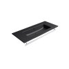 GSI Pura obdélníkové umyvadlo Slim 102 x 46 cm bez otvoru pro baterii s přepadem keramické černá mat 8886026