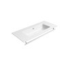 GSI Pura obdélníkové umyvadlo Slim 102 x 46 cm bez otvoru pro baterii s přepadem keramické bílá ExtraGlaze 8886011