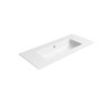 GSI Pura obdélníkové umyvadlo Slim 102 x 46 cm bez otvoru pro baterii s přepadem keramické bílá ExtraGlaze 8886011