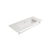 GSI Pura obdélníkové umyvadlo Slim 102 x 46 cm bez otvoru pro baterii s přepadem keramické bílá mat 8886009