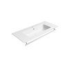 GSI Pura obdélníkové umyvadlo slim 102 x 46 cm s otvorem pro baterii s přepadem keramické bílá ExtraGlaze 8886111