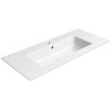 GSI Pura obdélníkové umyvadlo slim 102 x 46 cm s otvorem pro baterii s přepadem keramické bílá ExtraGlaze 8886111