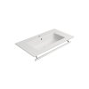GSI Pura obdélníkové umyvadlo Slim 82 x 46 cm bez otvoru pro baterii s přepadem keramické bílá mat 8885109