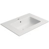 GSI Pura obdélníkové umyvadlo Slim 62 x 46 cm s otvorem pro baterii s přepadem keramické bílá mat 8884109
