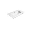GSI Pura obdélníkové umyvadlo slim 82 x 46 cm s otvorem pro baterii s přepadem keramické bílá ExtraGlaze 8885111