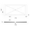 GSI Extra Flat obdélníková sprchová vanička 170 x 80 x 2 cm keramika černá mat 46170826