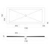 GSI Extra Flat obdélníková sprchová vanička 170 x 70 x 2 cm keramika černá mat 46170726