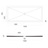 GSI Extra Flat obdélníková sprchová vanička 160 x 70 x 2 cm keramika černá mat 46160726