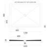 GSI Extra Flat obdélníková sprchová vanička 120 x 90 x 2 cm keramika černá mat 46120926