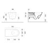 GSI Community závěsná wc mísa 36 x 70 cm Swirlflush keramika černá dual-mat 761526