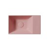 GSI Kube X obdéníkové umývátko 40 x 23 cm bez otvoru pro baterii pravé/levé bez přepadu keramické blush mat růžová 9484024