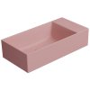 GSI Kube X obdélníkové umývátko 50 x 25 cm bez otvoru pro baterii pravé/levé bez přepadu keramické blush mat růžová 9486024