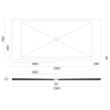 GSI Extra Flat obdélníková sprchová vanička 200 x 90 x 2 cm keramika creta mat béžová 46200908