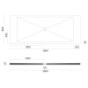 GSI Extra Flat obdélníková sprchová vanička 200 x 80 x 2 cm keramika cenere mat šedá 46200817