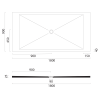 GSI Extra Flat obdélníková sprchová vanička 180 x 90 x 2 cm keramika creta mat béžová 46180908