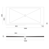 GSI Extra Flat obdélníková sprchová vanička 180 x 80 x 2 cm keramika agave mat zelená 46180804