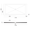 GSI Extra Flat obdélníková sprchová vanička 170 x 80 x 2 cm keramika creta mat béžová 46170808