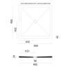 GSI Extra Flat čtvercová sprchová vanička 90 x 90 x 2 cm keramika creta mat béžová 46090908