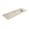 GSI Pura obdélníkové umyvadlo Slim 122 x 46 cm s otvorem pro baterii s přepadem keramické creta mat béžová 8887108