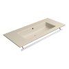 GSI Pura obdélníkové umyvadlo Slim 102 x 46 cm bez otvoru pro baterii s přepadem keramické creta mat béžová 8886008