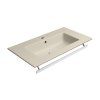 GSI Pura obdélníkové umyvadlo Slim 82 x 46 cm s otvorem pro baterii s přepadem keramické creta mat béžová 8885108