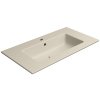 GSI Pura obdélníkové umyvadlo Slim 82 x 46 cm s otvorem pro baterii s přepadem keramické creta mat béžová 8885108