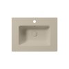GSI Pura obdélníkové umyvadlo Slim 62 x 46 cm s otvorem pro baterii s přepadem keramické creta mat béžová 8884108